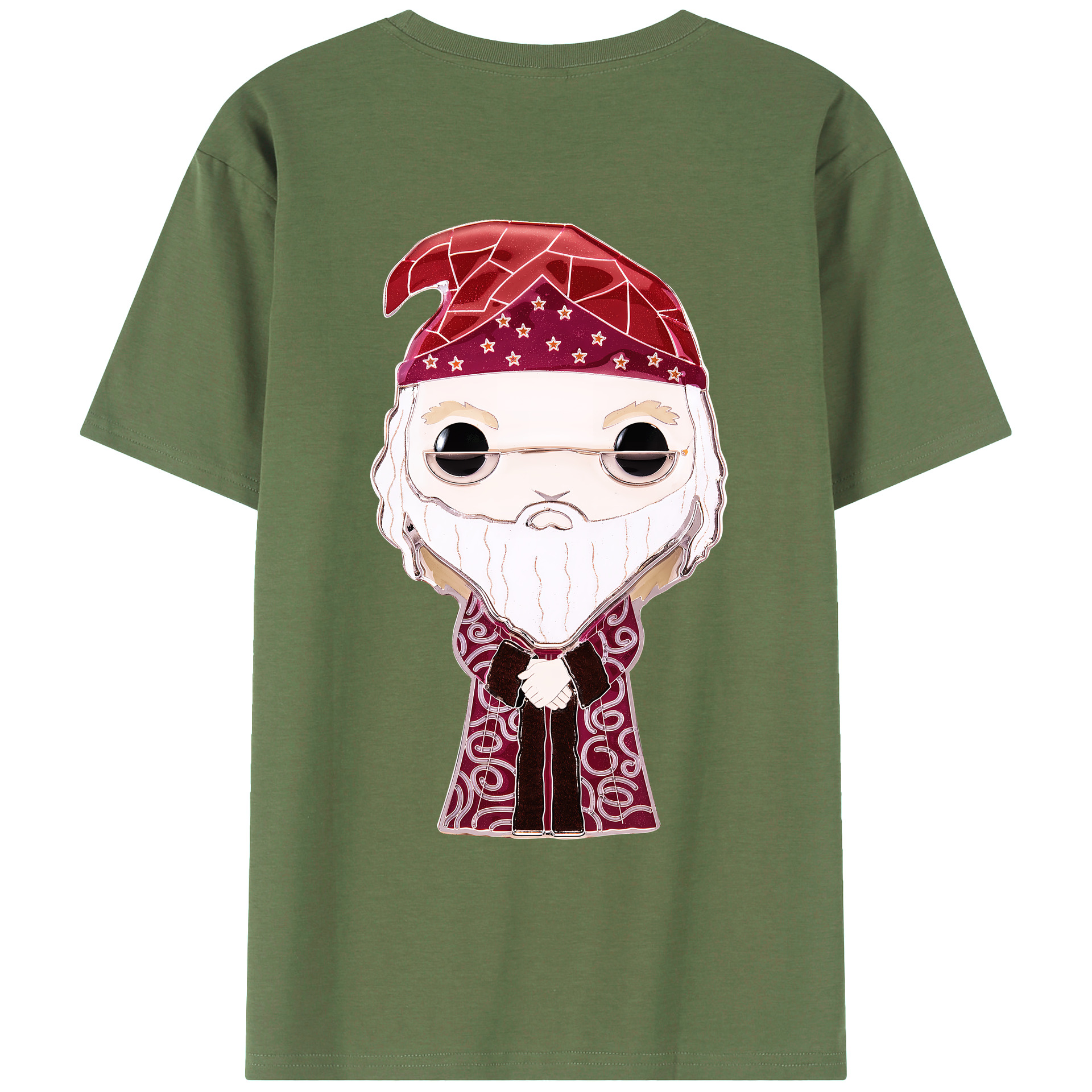 （画像用） Harry Potter ハリー・ポッターシリーズ 綿100％ メンズ半袖Tシャツ（バックプリント） 通気性